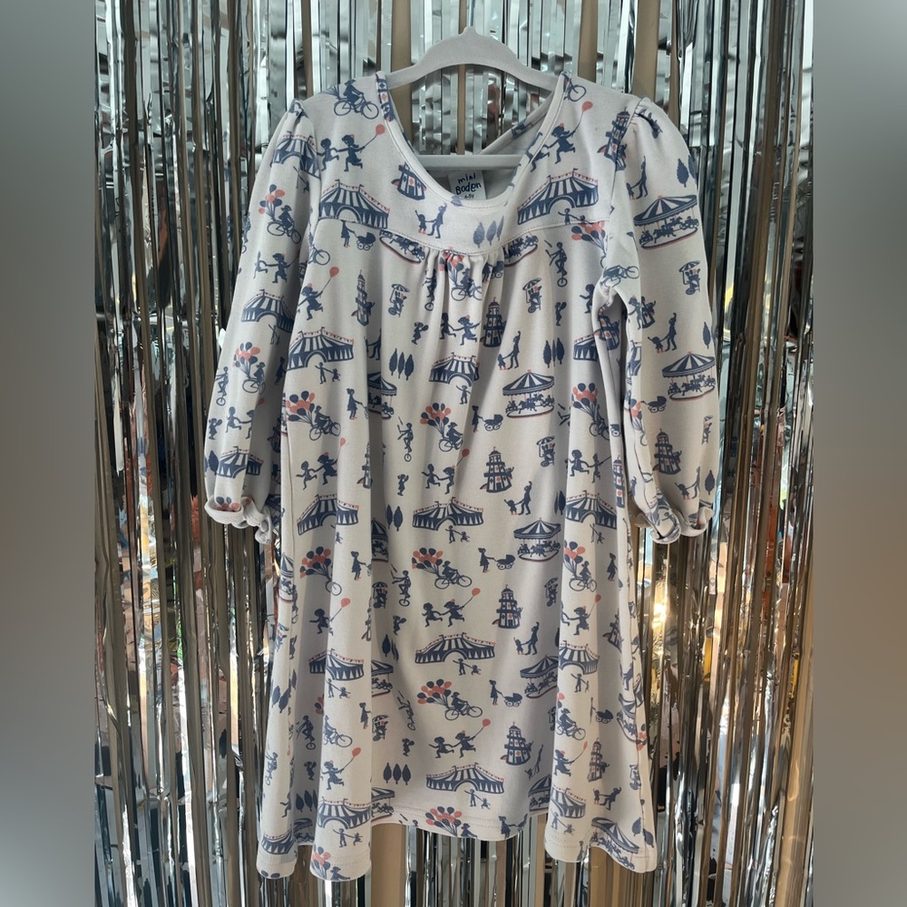 VINTAGE Mini Boden Circus Print Dress
